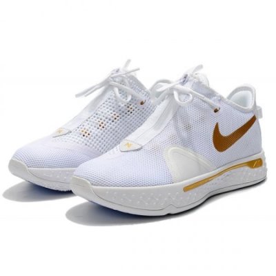 Nike Erkek Pg 4 Beyaz / Metal Altın Spor Ayakkabı Türkiye - 4NQ5E2KB